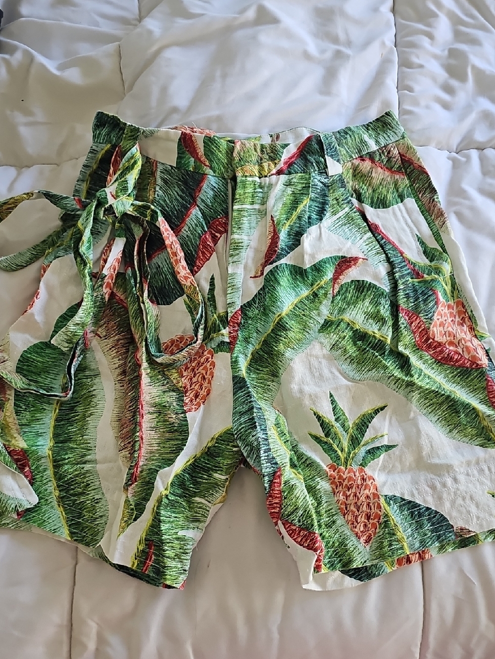 Farm Rio Linen Bermuda Shorts